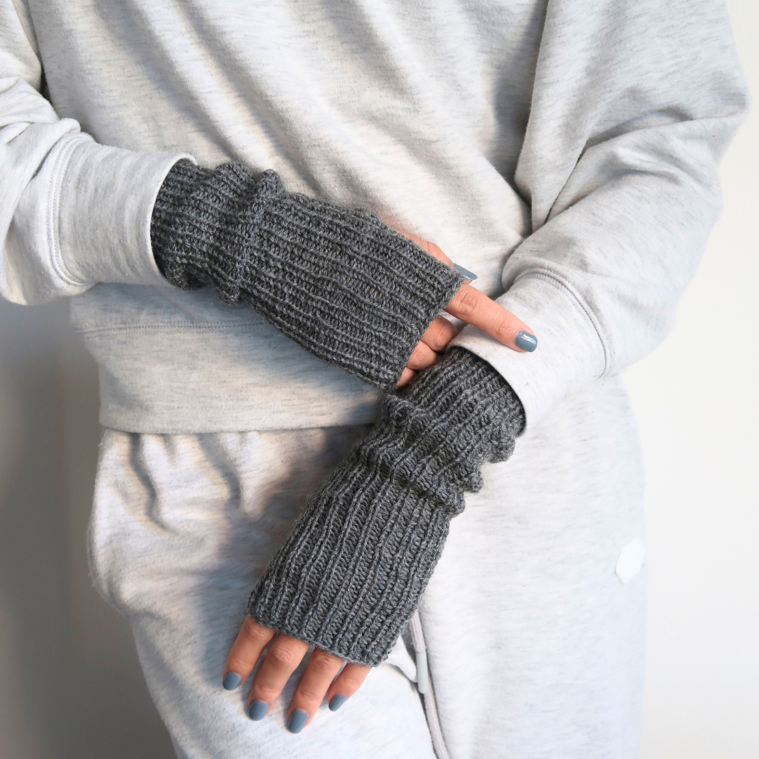 SIMPLE FINGERLESS GLOVES| Easy Knitting Pattern