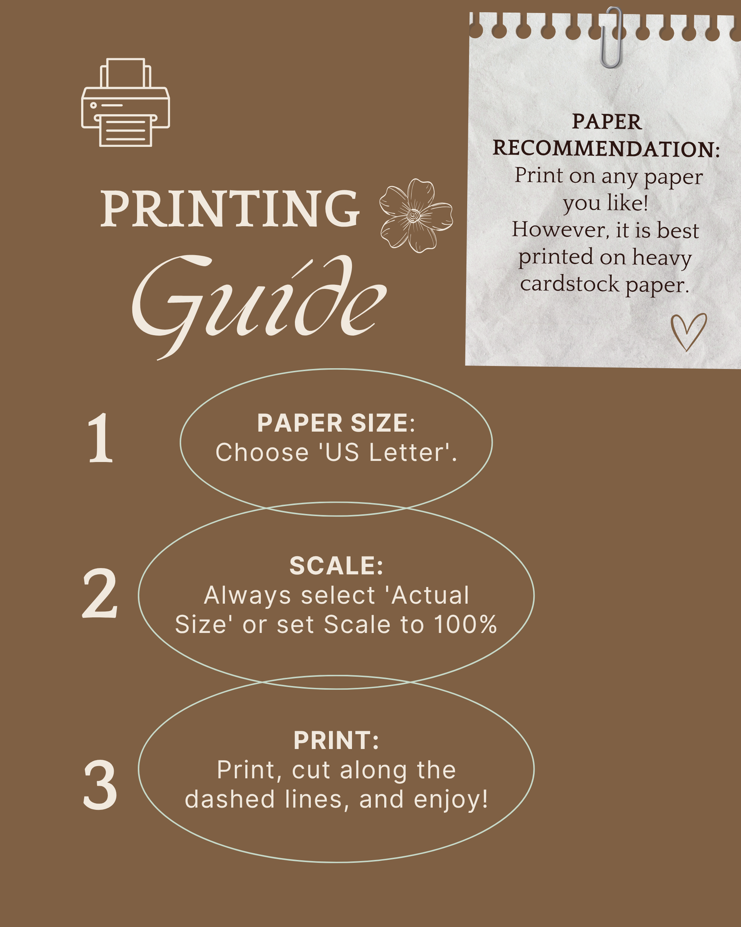 Printable Gift Tags and Care Instructions (6-in-1 Bundle)