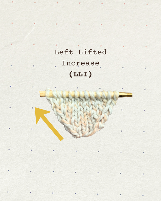 How to LLI (Left Lifted Increase) | A Beautiful Invisible Increase