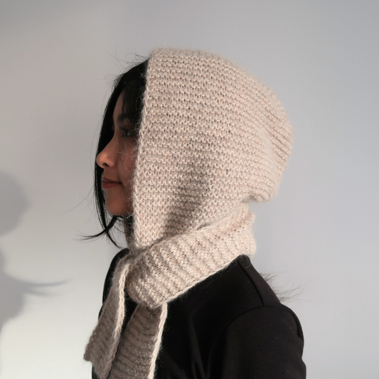 COMFY WEEKEND HOODED SCARF  | Easy Knitting Pattern