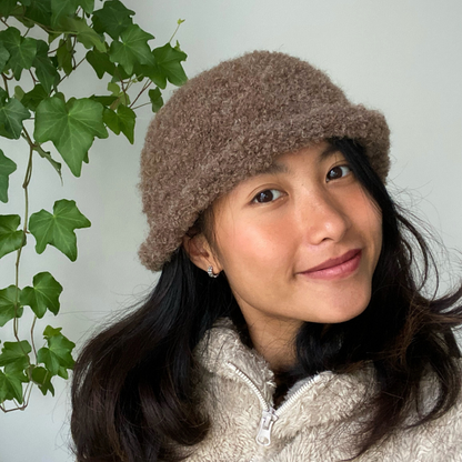 FLUFFY BUCKET HAT  | Easy Knitting Pattern