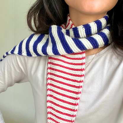 STRIPE LOVER SCARF | Easy Knitting Pattern