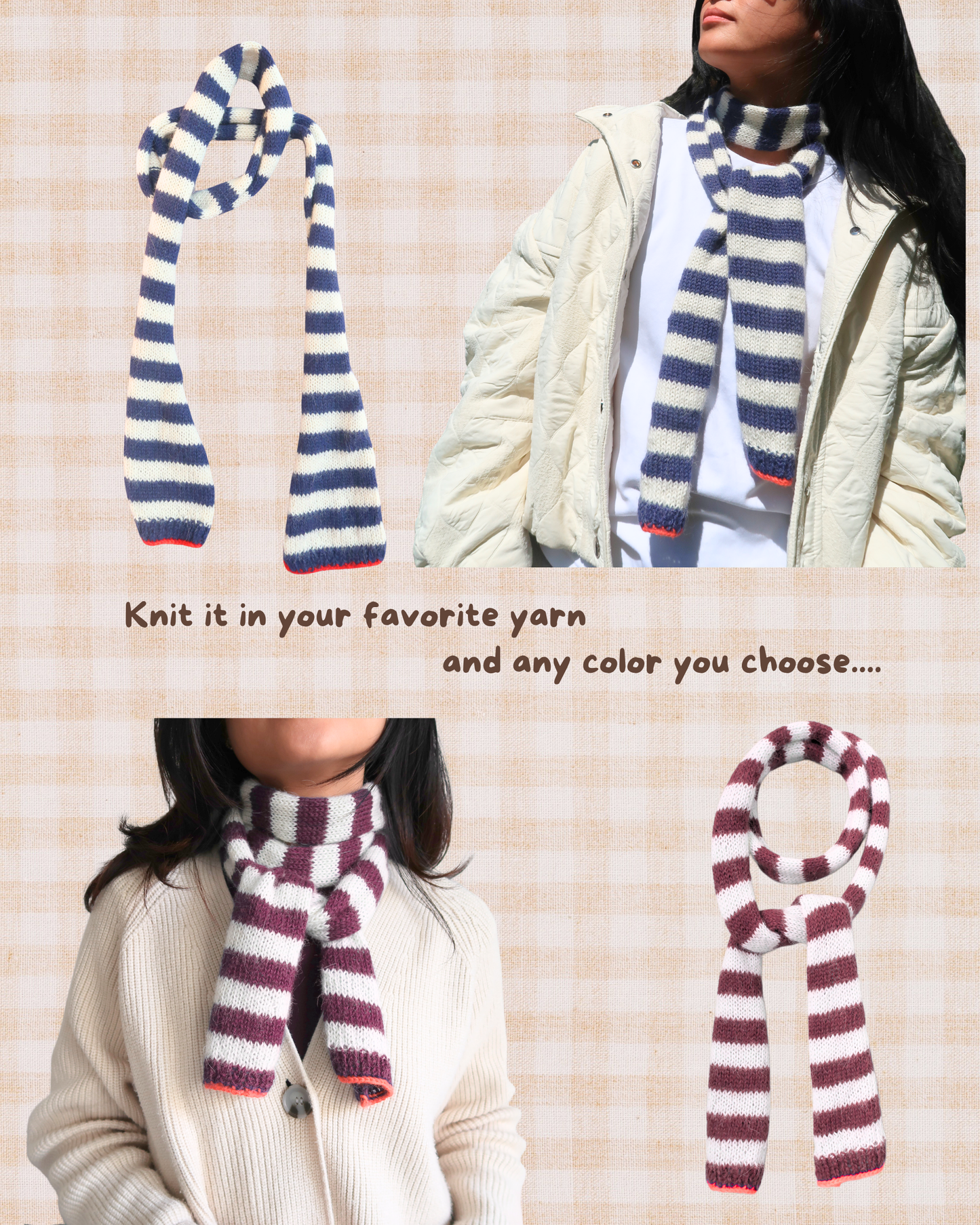 COPENHAGEN SCARF| Easy Knitting Pattern