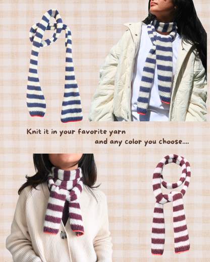 COPENHAGEN SCARF| Easy Knitting Pattern