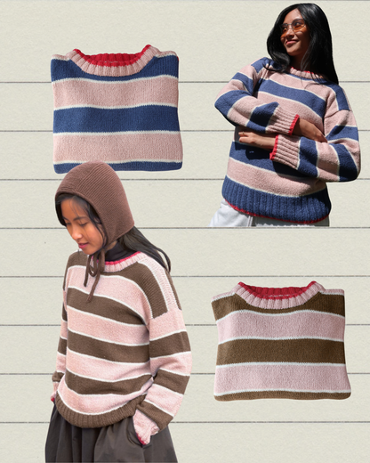 BRIGITTE PULLOVER | Easy Knitting Pattern