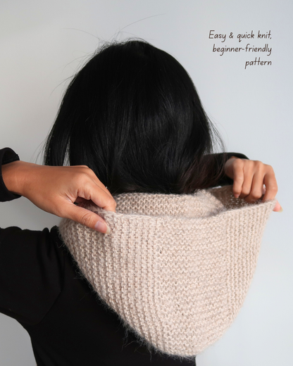COMFY WEEKEND HOODED SCARF  | Easy Knitting Pattern
