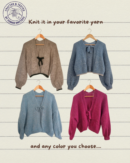 CLOUDY CARDIGAN | Easy Knitting Pattern