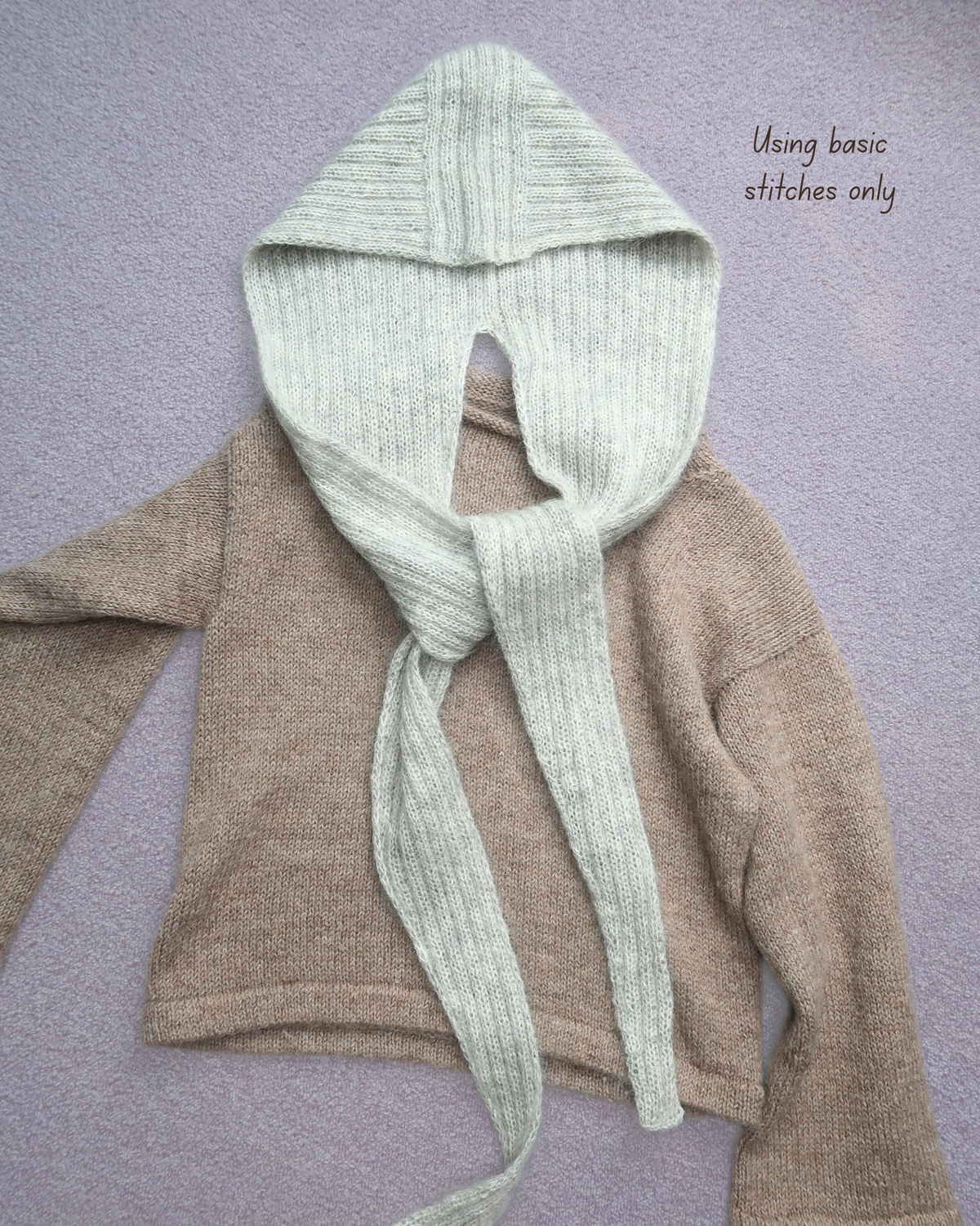 MY FAVORITE HOODED SCARF  | Easy Knitting Pattern