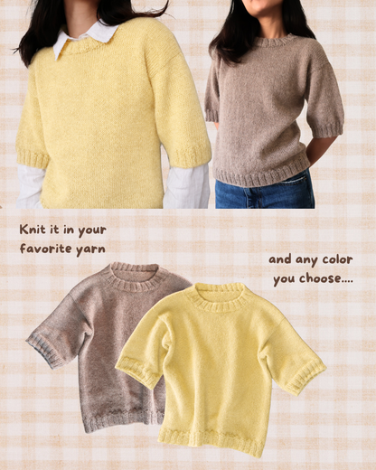 LUNA TEE | Easy Knitting Pattern