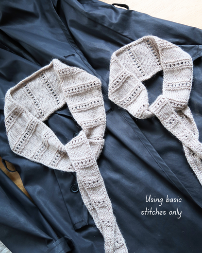 MAGGIE SCARF  | Easy Knitting Pattern