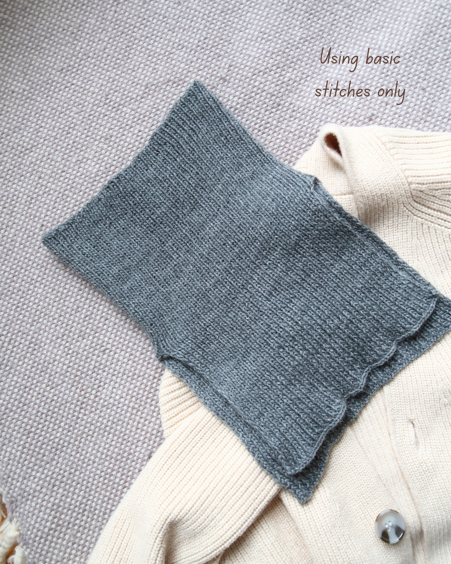 EASY PEASY Neck Warmer  | Easy Knitting Pattern