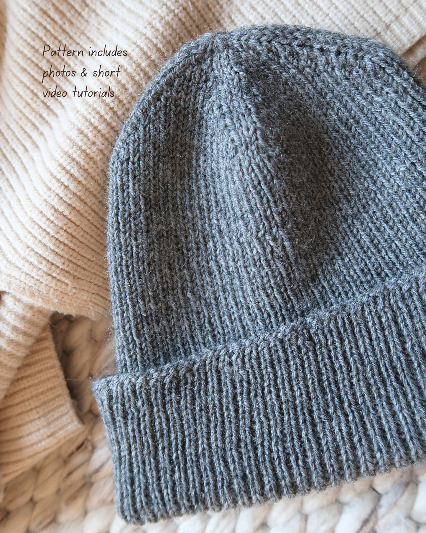 EASY PEASY Beanie | Easy Knitting Pattern