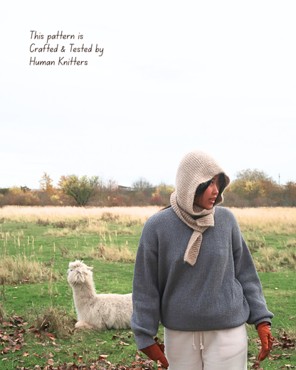 COMFY WEEKEND HOODED SCARF  | Easy Knitting Pattern