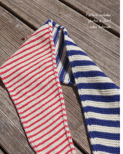 MY FAVORITE STRIPES Scarf  | Easy Knitting Pattern