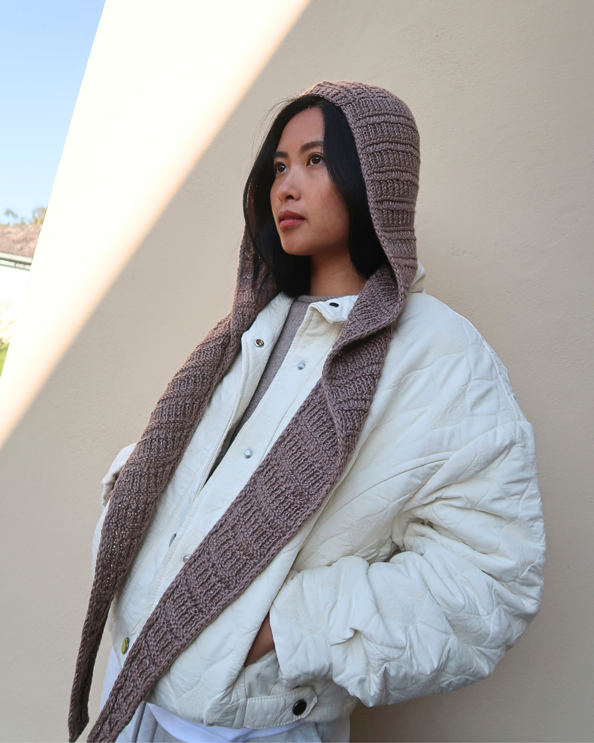 HEDGE Hooded Scarf  | Easy Knitting Pattern