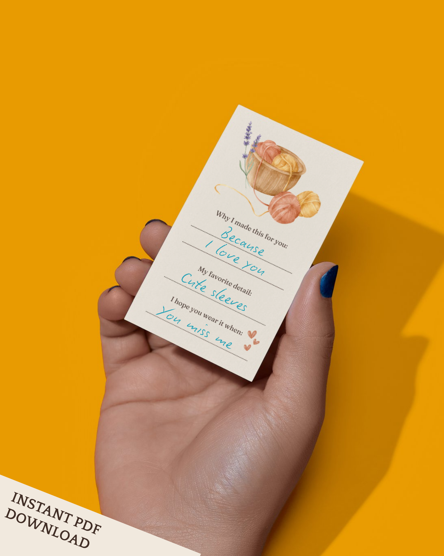 Printable Story Cards for Handmade Items