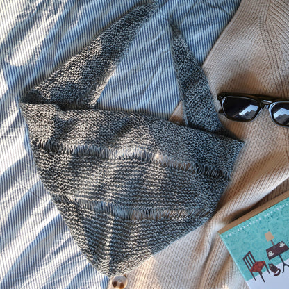 BLUE LACY SCARF | Easy Knitting Pattern