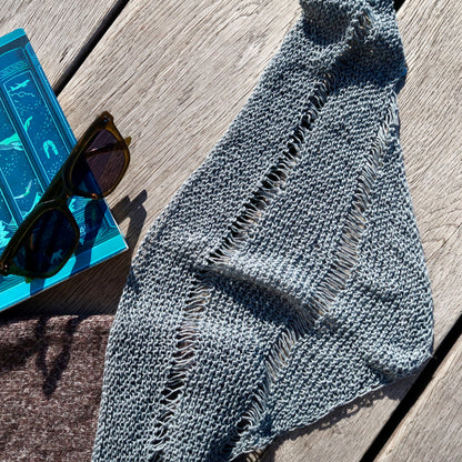BLUE LACY SCARF | Easy Knitting Pattern