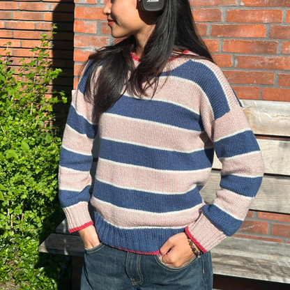 BRIGITTE PULLOVER | Easy Knitting Pattern
