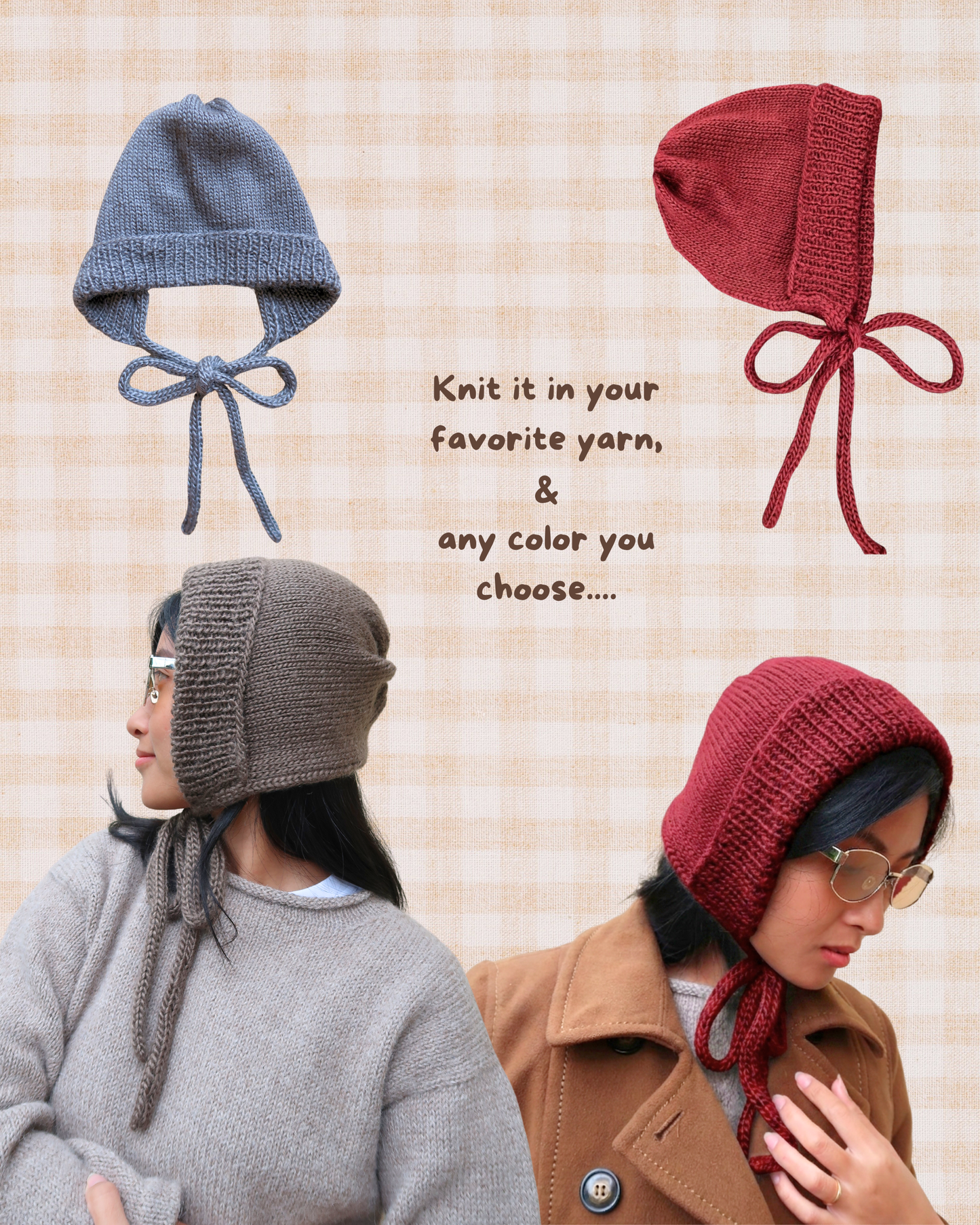 THE COTTAGE Bonnet  | Easy Knitting Pattern