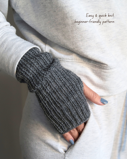 EASY PEASY Fingerless Gloves | Easy Knitting Pattern