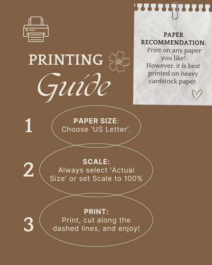Printable Gift Tags and Care Instructions (6-in-1 Bundle)